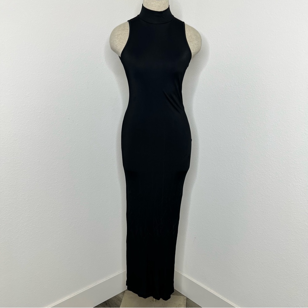 🔹 Wood Maxi Dress Made in Italy